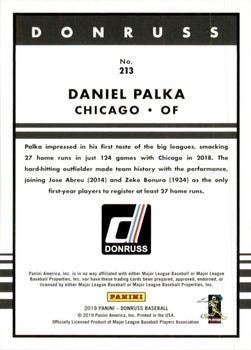 2019 Donruss - 42 Tribute #213 Daniel Palka Back
