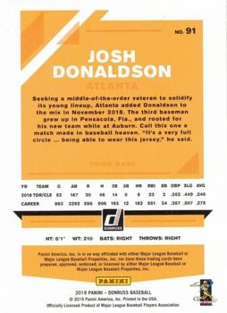 2019 Donruss - Holo Red #91 Josh Donaldson Back