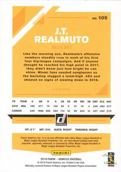 2019 Donruss - Holo Red #105 J.T. Realmuto Back