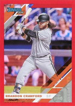 2019 Donruss - Holo Red #159 Brandon Crawford Front