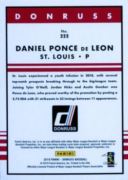 2019 Donruss - Holo Red #222 Daniel Ponce de Leon Back