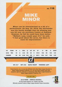 2019 Donruss - Career Stat Line #118 Mike Minor Back