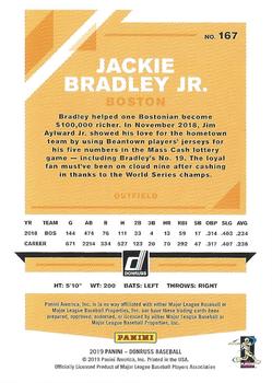 2019 Donruss - Career Stat Line #167 Jackie Bradley Jr. Back