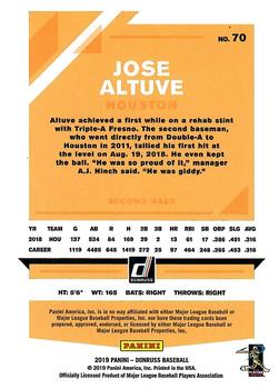 2019 Donruss - Career Stat Line #70 Jose Altuve Back