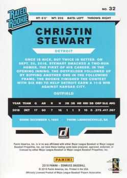 2019 Donruss - Season Stat Line #32 Christin Stewart Back