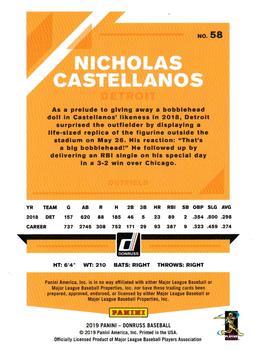 2019 Donruss - Season Stat Line #58 Nicholas Castellanos Back