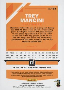 2019 Donruss - Season Stat Line #153 Trey Mancini Back