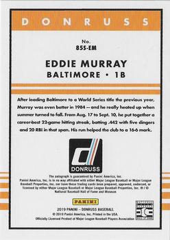 2019 Donruss - Retro 1985 Signatures Blue #85S-EM Eddie Murray Back