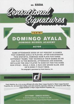 2019 Donruss - Sensational Signatures #SSDA Domingo Ayala Back