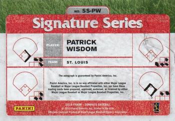 2019 Donruss - Signature Series Gold #SS-PW Patrick Wisdom Back