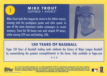 2019 Topps 150 Years of Baseball #3 Mike Trout Back