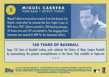 2019 Topps 150 Years of Baseball #26 Miguel Cabrera Back