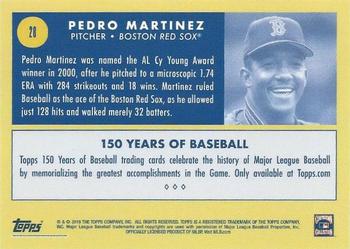 2019 Topps 150 Years of Baseball #28 Pedro Martinez Back