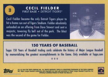 2019 Topps 150 Years of Baseball #38 Cecil Fielder Back