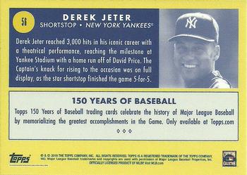 2019 Topps 150 Years of Baseball #56 Derek Jeter Back