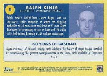 2019 Topps 150 Years of Baseball #60 Ralph Kiner Back