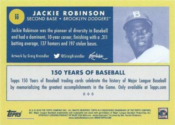 2019 Topps 150 Years of Baseball #66 Jackie Robinson Back