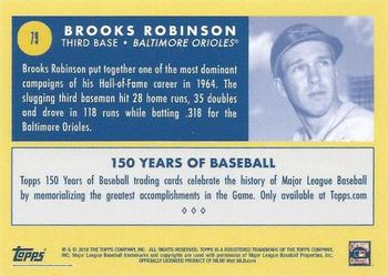 2019 Topps 150 Years of Baseball #79 Brooks Robinson Back