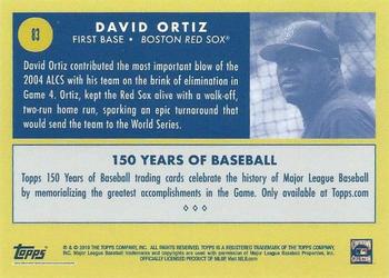 2019 Topps 150 Years of Baseball #83 David Ortiz Back