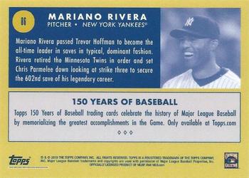 2019 Topps 150 Years of Baseball #86 Mariano Rivera Back