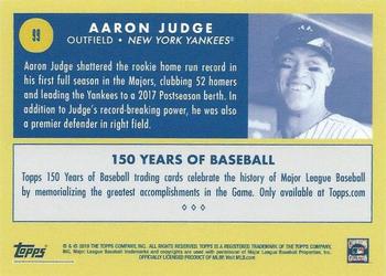 2019 Topps 150 Years of Baseball #99 Aaron Judge Back