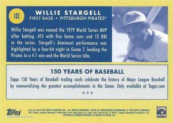 2019 Topps 150 Years of Baseball #103 Willie Stargell Back