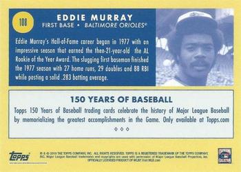 2019 Topps 150 Years of Baseball #108 Eddie Murray Back