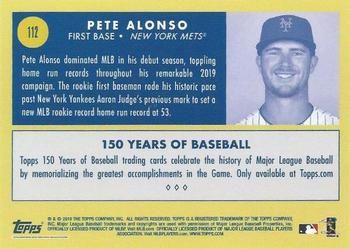 2019 Topps 150 Years of Baseball #112 Pete Alonso Back