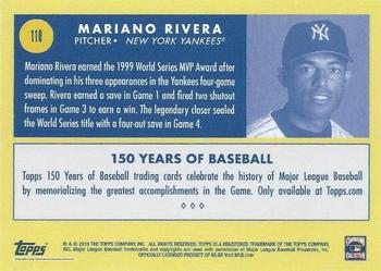 2019 Topps 150 Years of Baseball #118 Mariano Rivera Back