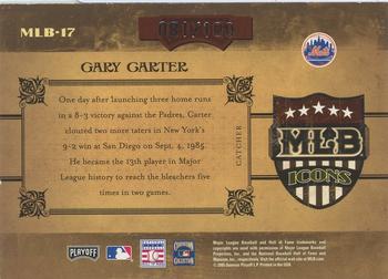 2005 Playoff Prime Cuts - MLB Icons #MLB-17 Gary Carter Back