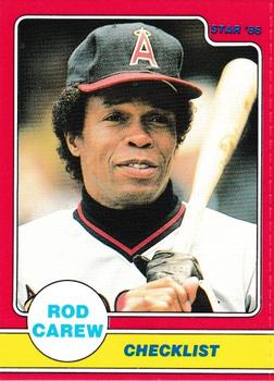 1986 Star Rod Carew - Separated #1 Rod Carew Front