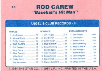 1986 Star Rod Carew - Separated #15 Rod Carew Back