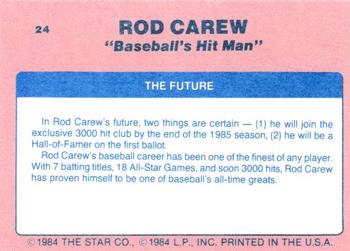 1986 Star Rod Carew - Separated #24 Rod Carew Back