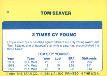 1986 Star Tom Seaver - Separated #8 Tom Seaver Back