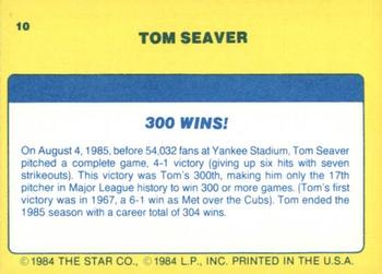 1986 Star Tom Seaver - Separated #10 Tom Seaver Back