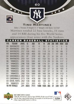 2007 Upper Deck Sweet Spot Classic #60 Tino Martinez Back