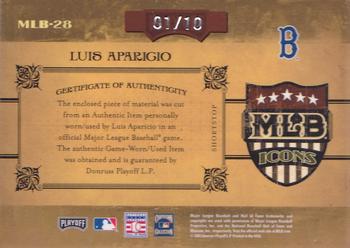 2005 Playoff Prime Cuts - MLB Icons Material Jersey Number #MLB-28 Luis Aparicio Back