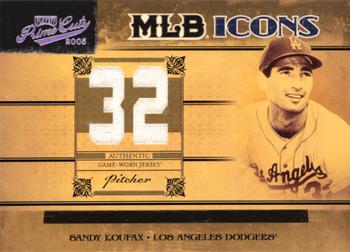 2005 Playoff Prime Cuts - MLB Icons Material Jersey Number #MLB-36 Sandy Koufax Front