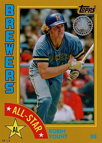 2019 Topps 1984 Topps Baseball 35th Anniversary 5x7 - Gold 5x7 #T84-32 Robin Yount Front