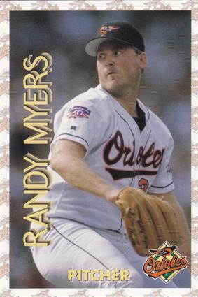 1997 Hershey's Baltimore Orioles #11 Randy Myers Front