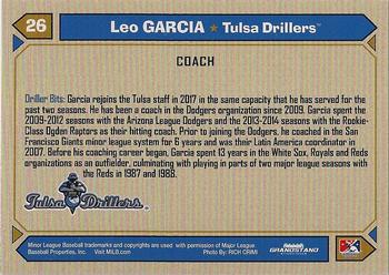 2017 Grandstand Tulsa Drillers #NNO Leo Garcia Back