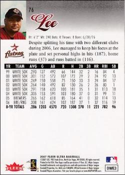 2007 Ultra #76 Carlos Lee Back