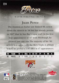 2007 Ultra #224 Juan Perez Back