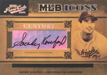 2005 Playoff Prime Cuts - MLB Icons Signature Century Silver #MLB-36 Sandy Koufax Front
