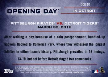 2019 Topps Opening Day - Opening Day #ODB-DT Detroit Tigers Back