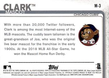 2019 Topps Opening Day - Mascots #M-3 Clark Back