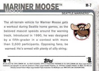 2019 Topps Opening Day - Mascots #M-7 Mariner Moose Back
