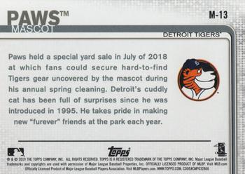 2019 Topps Opening Day - Mascots #M-13 Paws Back