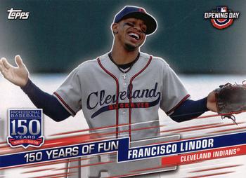 2019 Topps Opening Day - 150 Years of Fun #YOF-23 Francisco Lindor Front