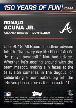 2019 Topps Opening Day - 150 Years of Fun #YOF-24 Ronald Acuña Jr. Back